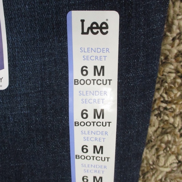 Lee Jeans Women's 6 Dark Wash Bootcut Mid Rise Stretch Denim Slender Secret - Picture 10 of 10